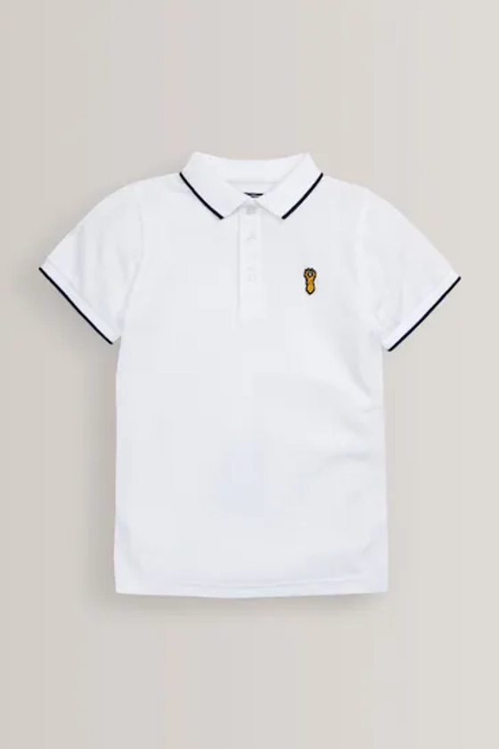 White Short Sleeve Polo Shirt (3-16yrs)