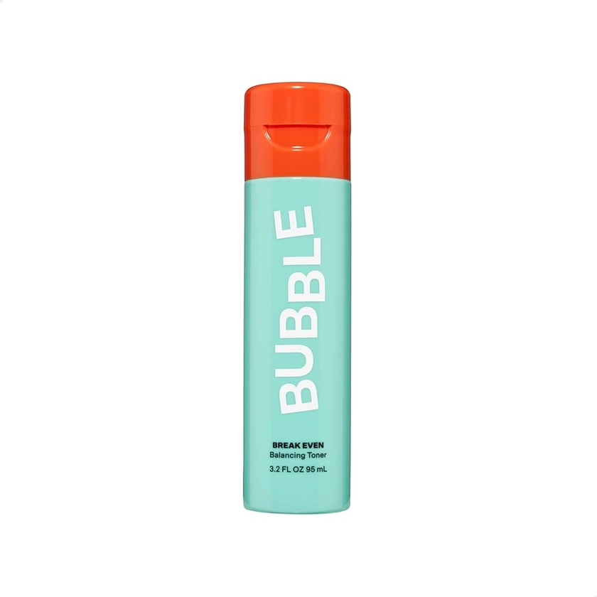 Bubble Skincare Break Even Balancing Face Toner - Gentle Exfoliating Toner & Pore Minimizer for Normal to Oily Skin Types - Skin Care Formulated with Green Tea Extract and Niacinamide (100ml)