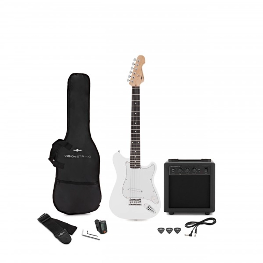 VISIONSTRING 3/4 Electric Guitar Pack, White at Gear4music