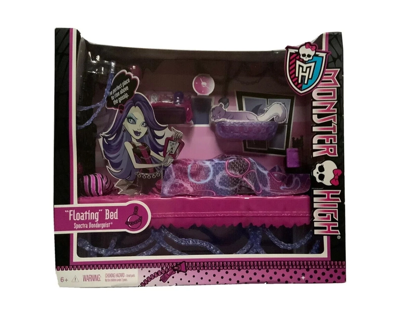 NEW Monster High Spectra Vondergeist “FLOATING” BED Playset! RARE RETIRED