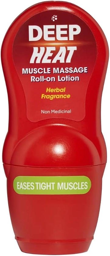 Deep Heat - Muscle Massage Roll On Lotion, to Ease Muscle Tightness, 50 ml (Pack of 1)