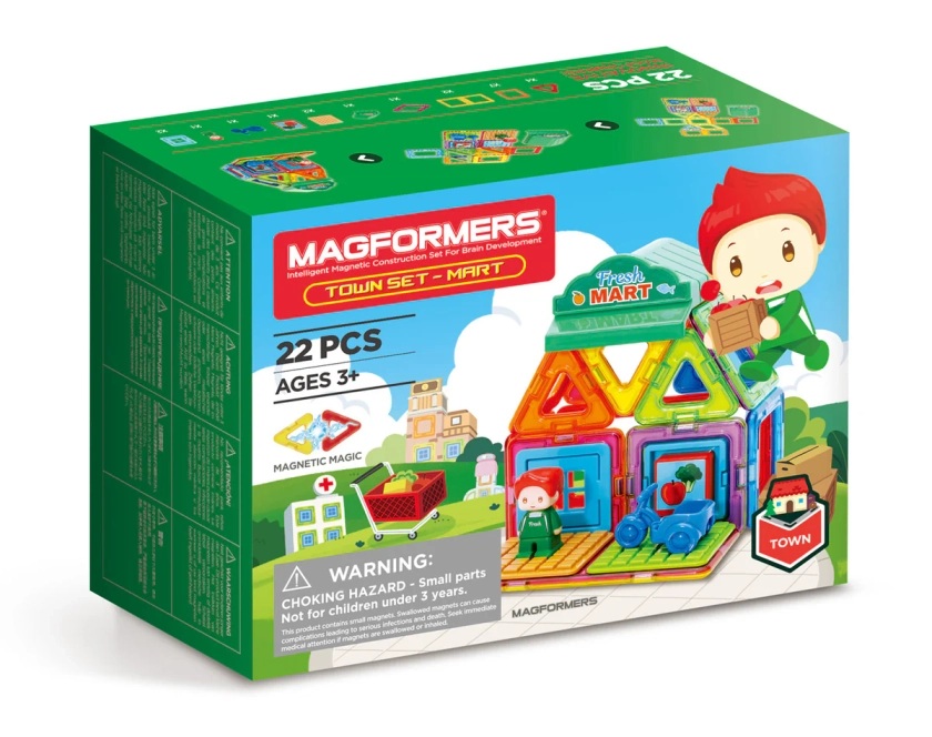 Magformers Magformers Mart 22Pc Magnetic Construction Educational STEM Toy