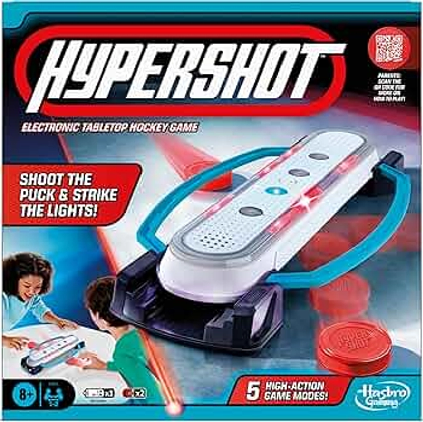 Hypershot Electronic Tabletop Hockey Game | 5 Games in 1 | Music, Lights, and Sounds | Ages 8 and Up | for 1 to 2 Players | Kids Board Games