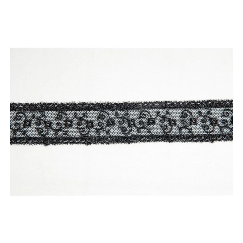 Buy Black Embroidered Tulle Lace Trim by the Metre for GBP 4.80 | Hobbycraft UK