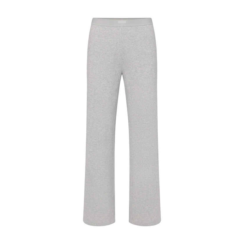 COTTON RIB PANT | LIGHT HEATHER GREY