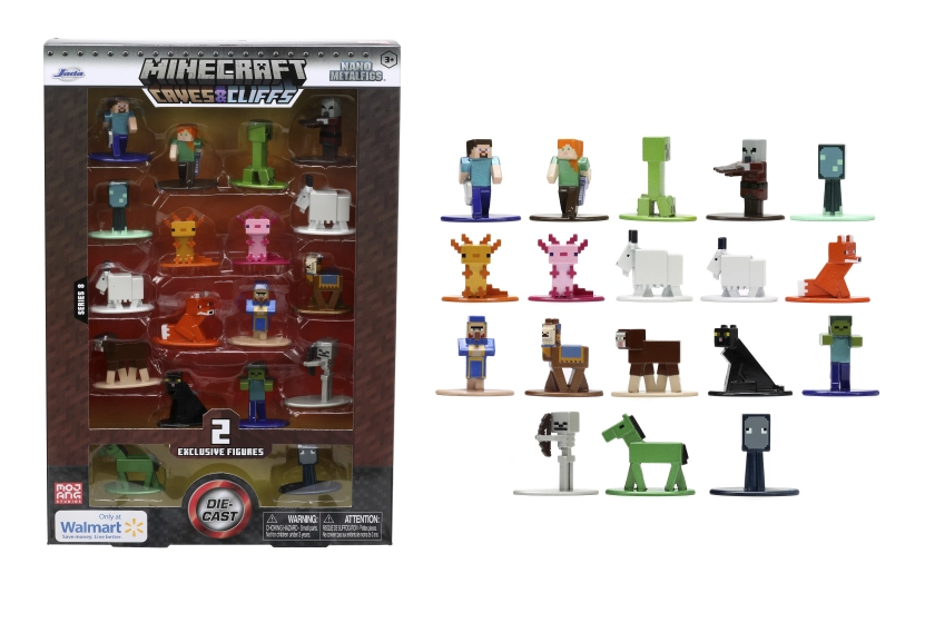 Minecraft Caves and Cliffs 18-Pack Series 8 Die-Cast Figures, Multi-Color - Walmart.com