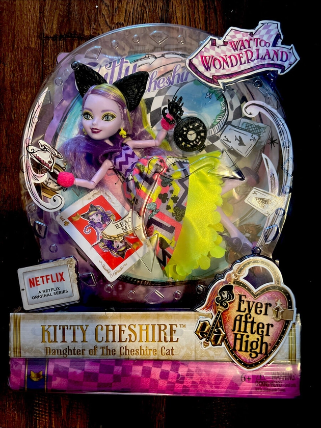 New Mattel Ever After High Way Too Wonderland Kitty Cheshire Doll NRFB