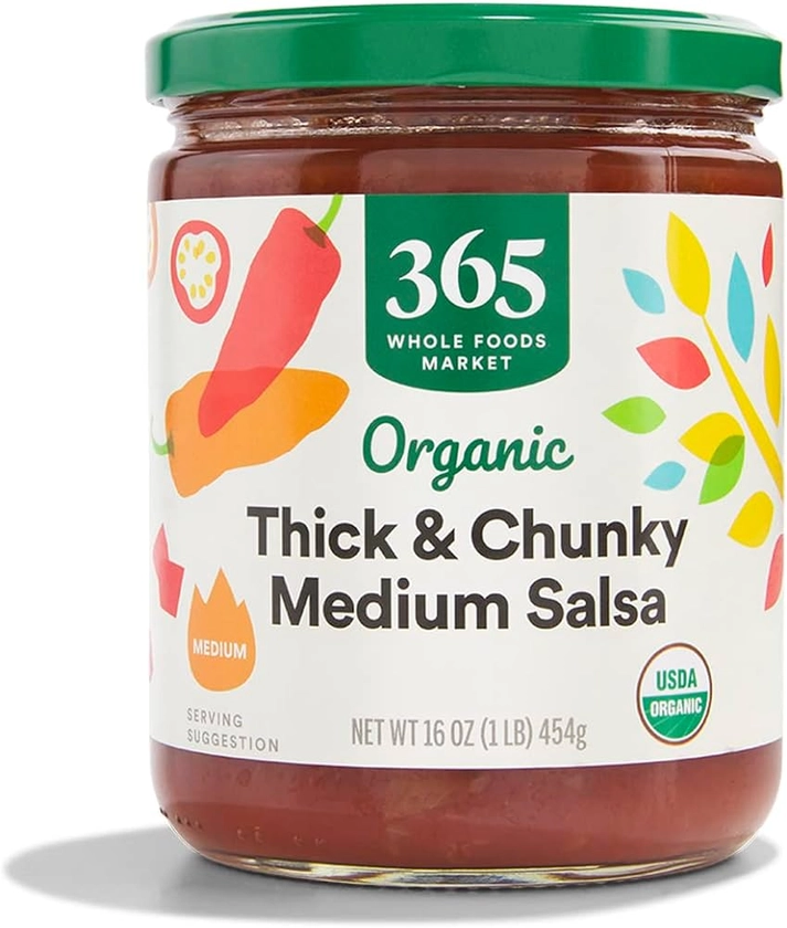 Amazon.com: 365 by Whole Foods Market, Organic Thick & Chunky Medium Salsa, 16 Ounce : CDs & Vinyl