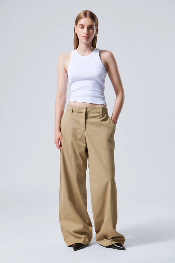 Low Loose Chino Trousers