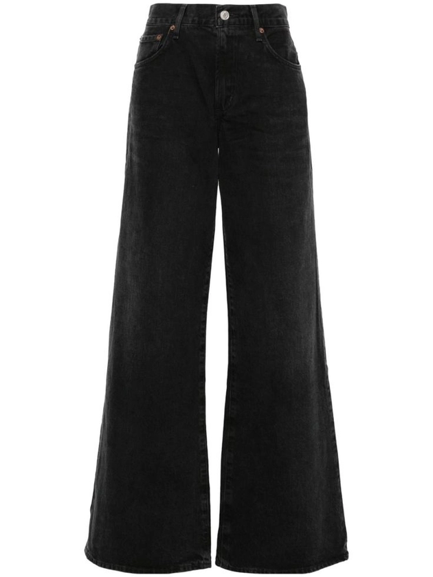 AGOLDE Clara low-rise flared jeans - Black