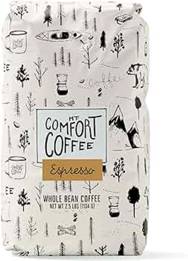 Mt. Comfort Coffee Espresso Roast, 2.5lb - Flavor Notes of Chocolate & Caramel - Roasted Whole Beans