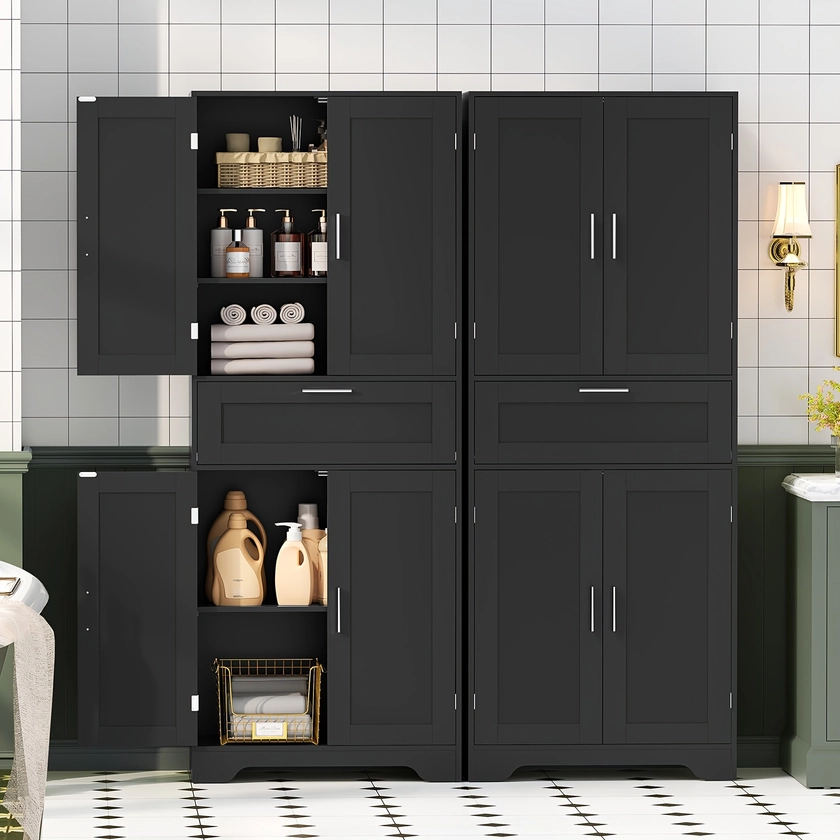 Somline Kitchen Pantry Storage Cabinet Tall Storage Cabinet - Temu