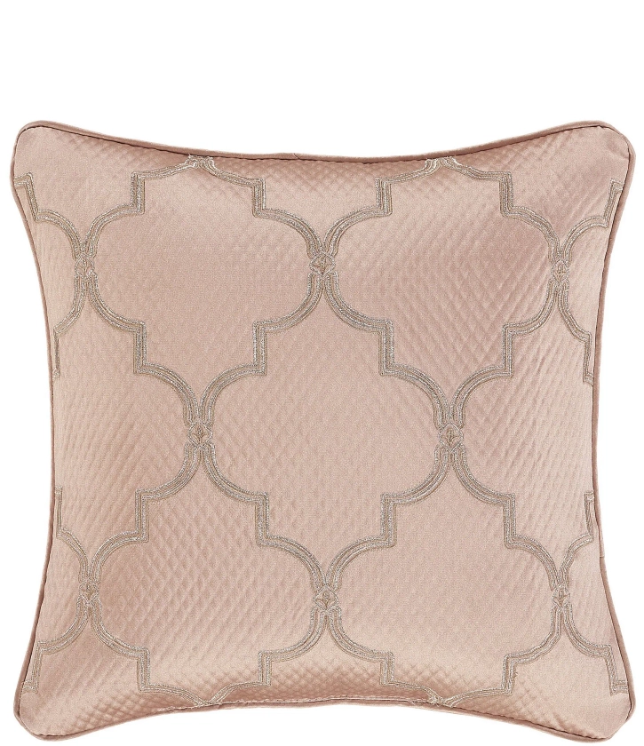 J. Queen New York Rosewater Ogee Embroidered Reversible Square Pillow | Dillard's