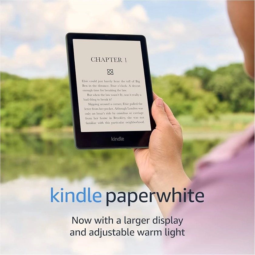 Kindle Paperwhite | 16 GB, now with a 6.8" display and adjustable warm light, with ads, agave green + Kindle Unlimited