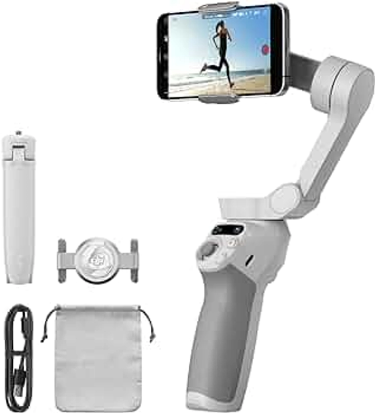 DJI Nacelle Intelligente Osmo Mobile SE pour téléphone à 3 Axes, Portable et Pliable, Android et iPhone avec ShotGuides, nacelle pour Smartphone, stabilisateur vlogging, vidéos Youtube TikTok