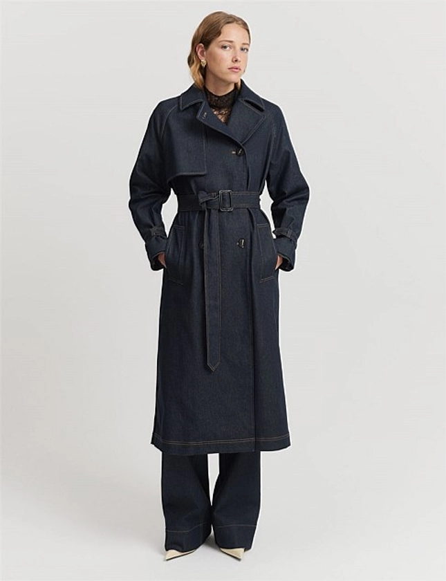 Country Road Relaxed Denim Trench | David Jones