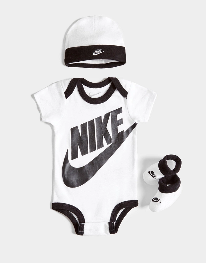 White Nike 3 Piece Futura Logo Babygrow Set Infant | JD Sports UK 