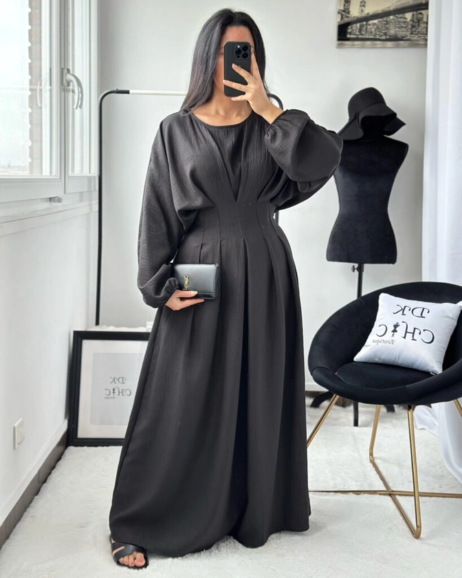 Robe Jasmine Noir - DK Chic Boutique