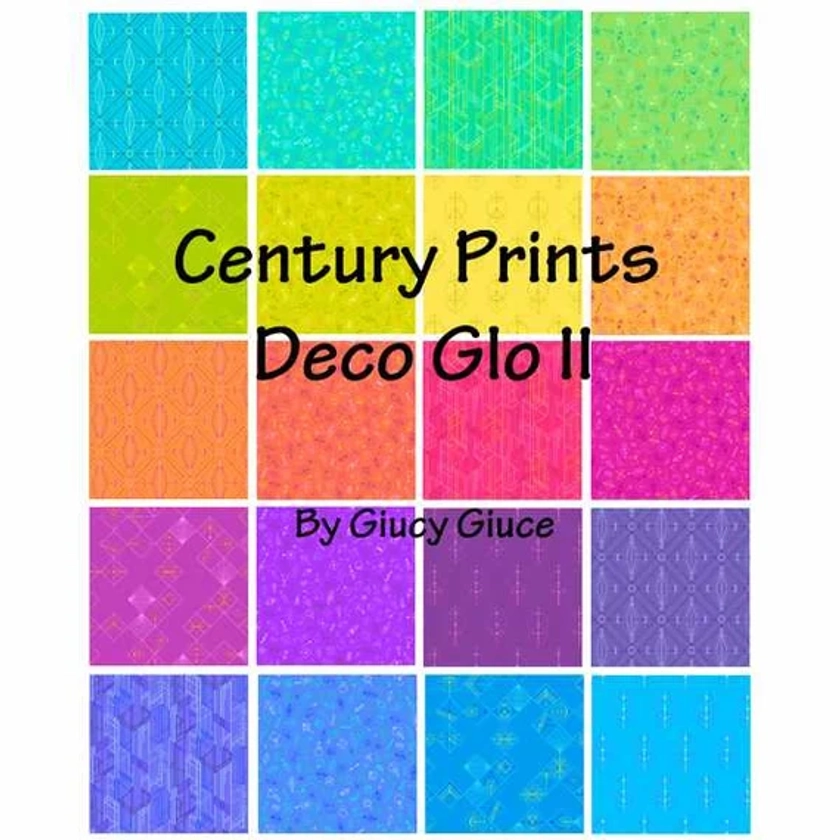 Century Prints - DECO GLO II fat quarter bundle by giucy giuce