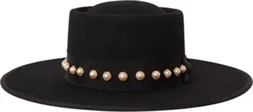 btb Los Angeles Hazel Imitation Pearl Wool Hat | Nordstromrack