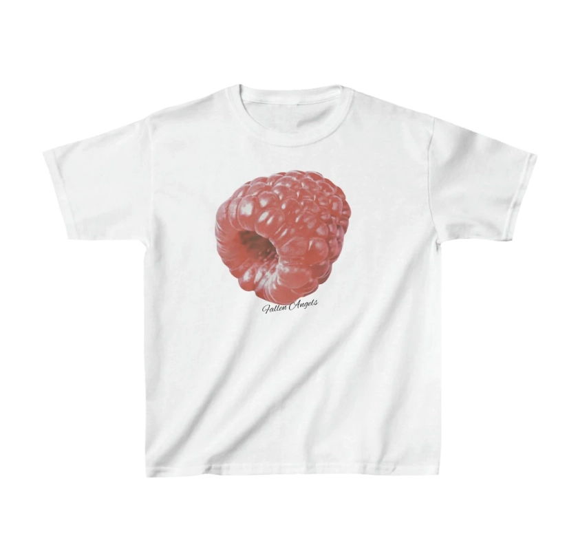 Raspberry Fruit Graphic Y2k 2000's Baby Tee, Anges déchus