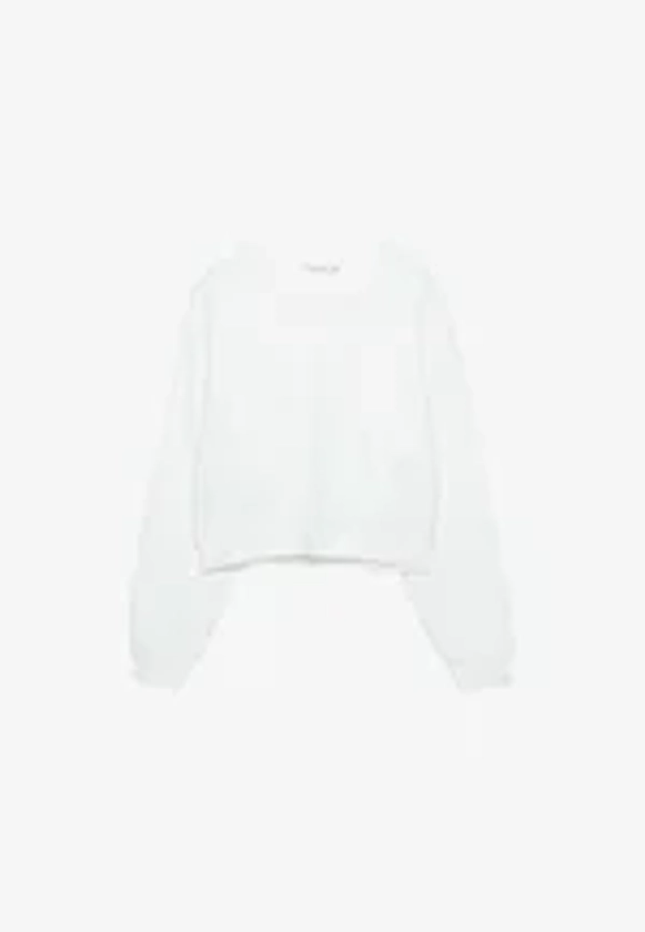BASIC CROPPED - Sweatshirt - white