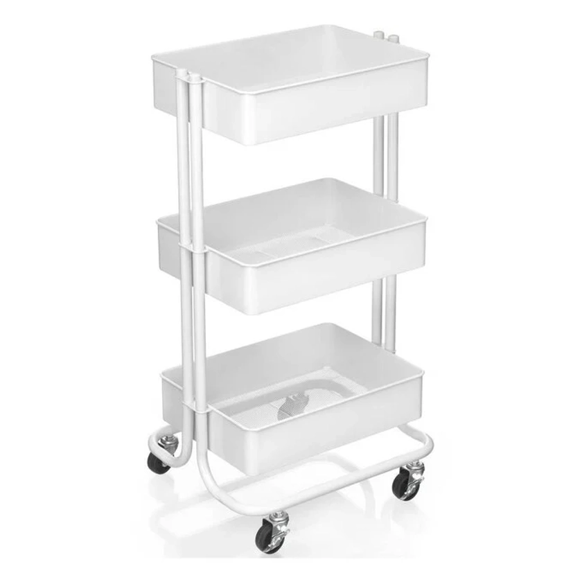 Hobbycraft Pure White Three Tier Storage Trolley