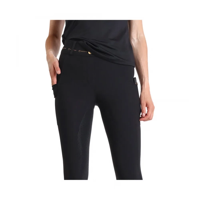 Vente privée MONTAR Montar MOLYRA - Pantalon fond de peau siliconé Femme black