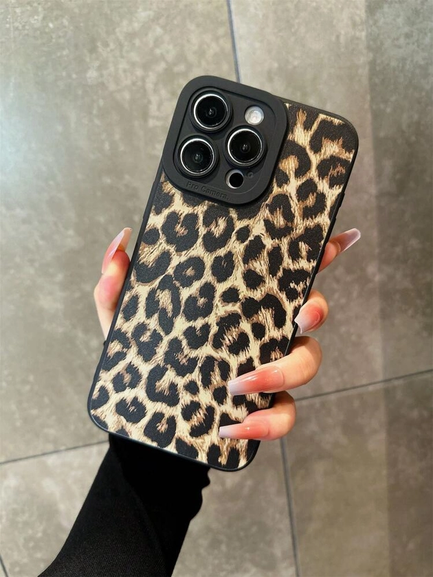 Animal Print 1pc Straight Edge Precise Hole Protective Case Compatible With IPhone 15 Pro Max, 14 Plus, 13 Pro Max, 12, 11, 7G, 7P, IX, XR, XS Max | SHEIN UK