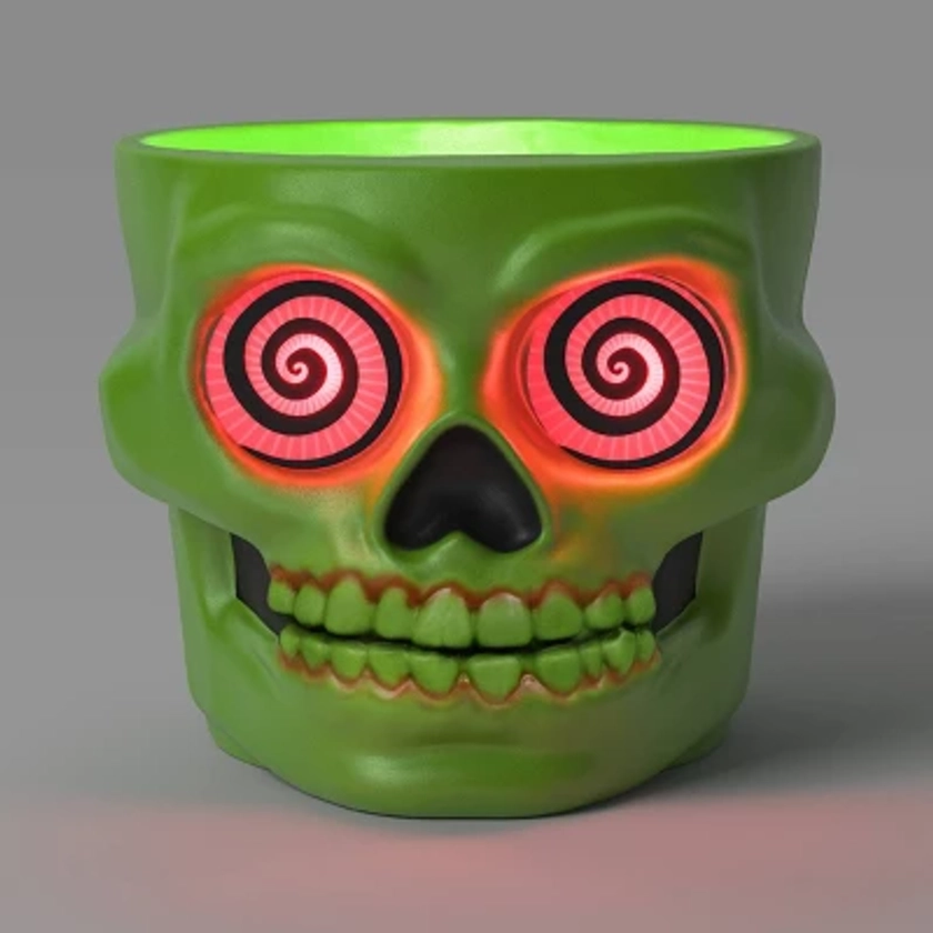 8" Light and Sound Skull Candy Bowl Halloween Decorative Prop - Hyde & EEK! Boutique™