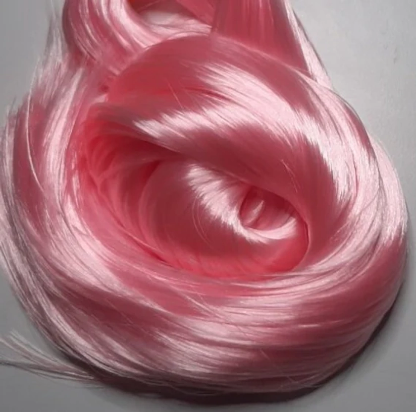 PRECIOUS Light Pink KIWI Nylon Doll Hair for Reroots or Wig Making