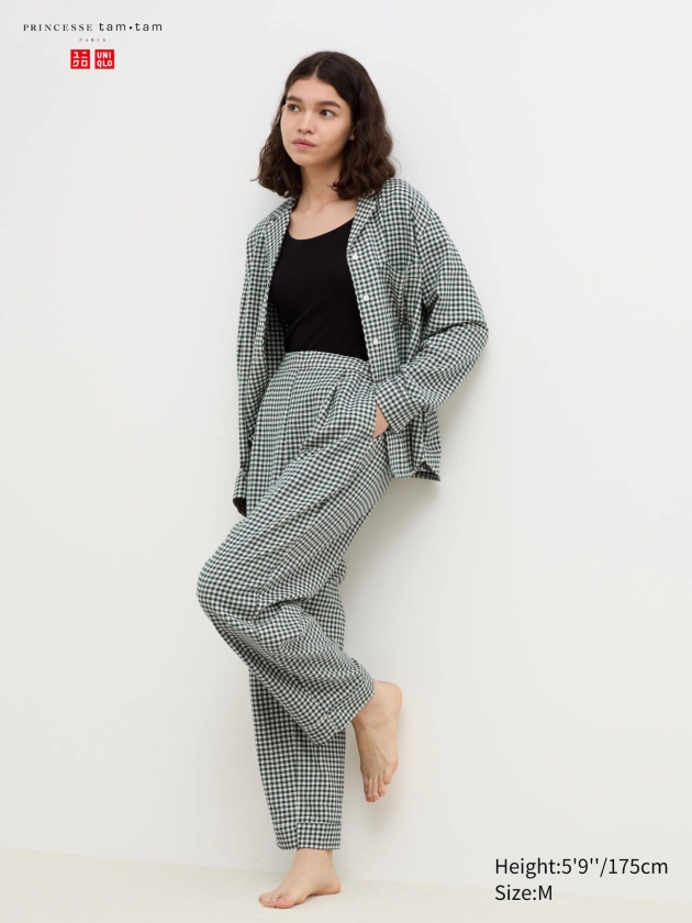 Pyjama Soft en Flanelle (à Petits Carreaux) pour Femme | UNIQLO FR