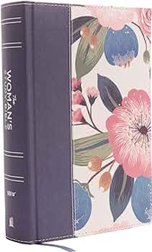 NIV, The Woman's Study Bible, Cloth over Board, Blue Floral, Full-Color, Red Letter: Receiving God's Truth for Balance, Hope, and Transformation