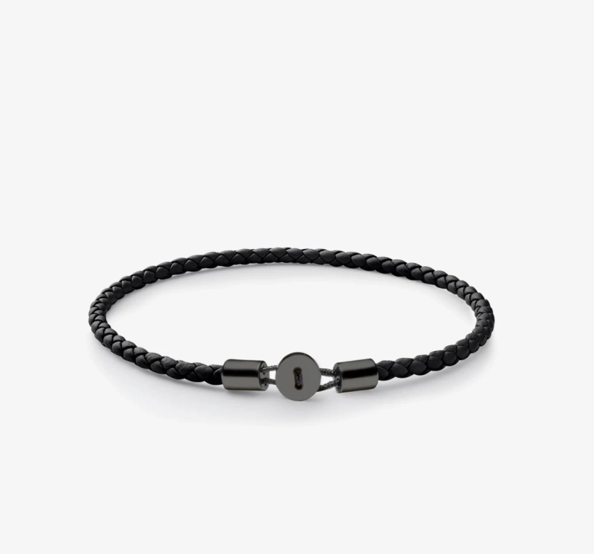 Gordon Leather Bracelet | Black