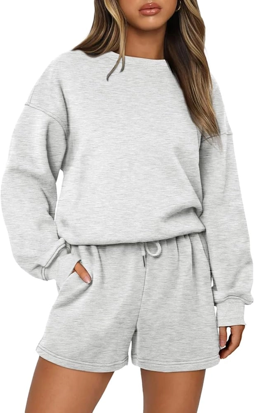 Amazon.com: AUTOMET Womens Two 2 Piece Sets Fall Outfits Loungewear Matching Sweatsuits Shorts Oversized Sweatshirts 2024 Fashion Winter Clothes : Clothing, Shoes & Jewelry