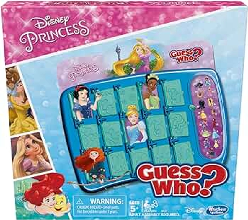 Guess Who? Disney Princess Edition Kids Board Game, Fun Games for Families, 2 Player Board Games, Travel Games for Kids Ages 5 and Up, Preschool Games