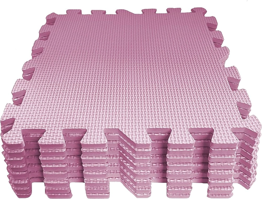 Grendle 30.5 x 30.5 x 1cm Interlocking Foam Mat Set (8 Piece Pink) : Amazon.co.uk: Baby Products