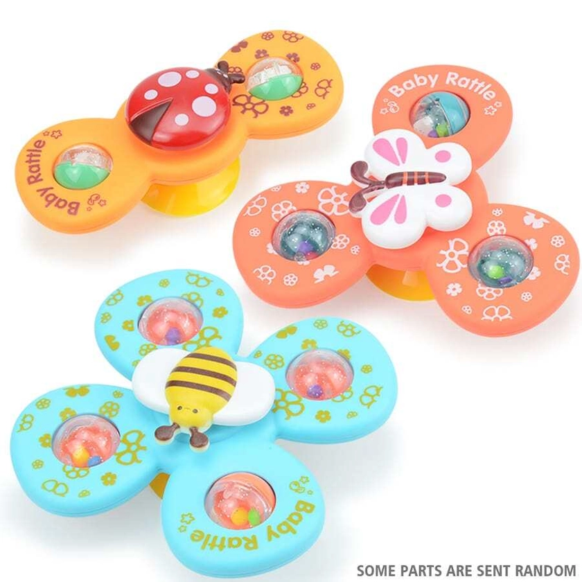 3 PCS Suction Cup Spinner Toy - A Fun And Engaging Baby Toy! Turning Parent-Child Interactive Toy Baby Birthday Gift