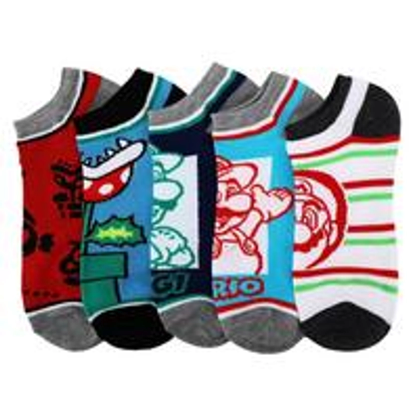 Super Mario 5-Pair Unisex Art Ankle Socks (Styles May Vary)