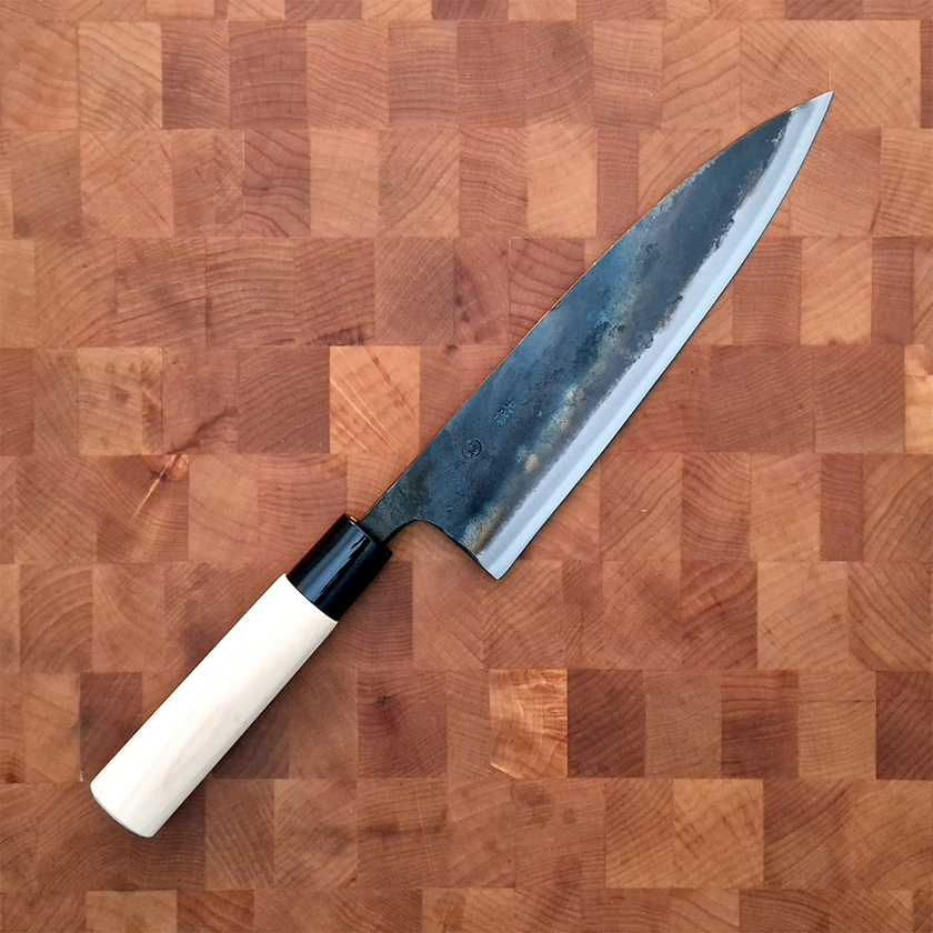 21cm Kokkekniv Shirogami - No Factory - SkarpeKniver.com - Kjøkkenkniver, kokkekniver og bryner