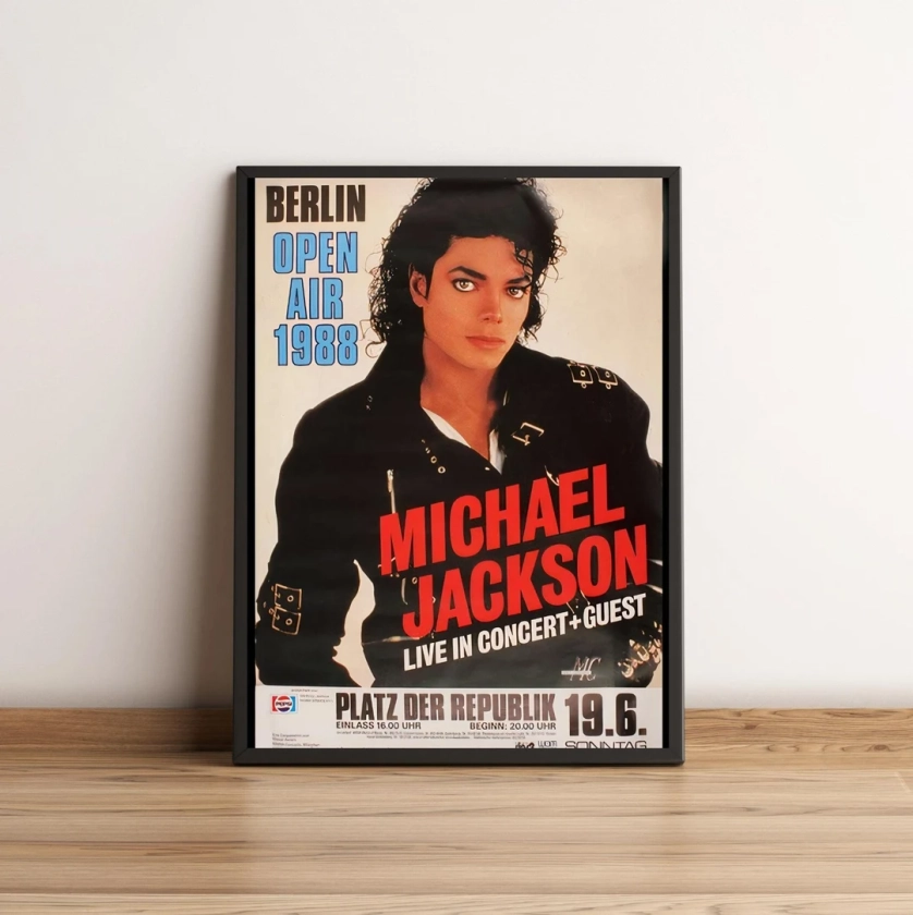 Michael Jackson Poster Michael Jackson Tour Poster Retro - Etsy France
