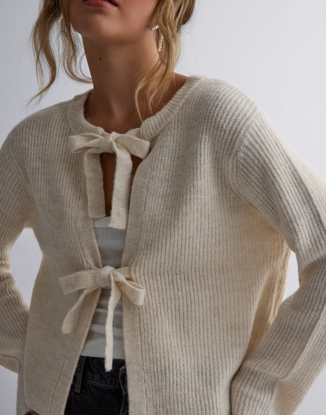 Buy Object Collectors Item OBJPARVI KNIT CARDIGAN NOOS - Sandshell Melange | Nelly.com