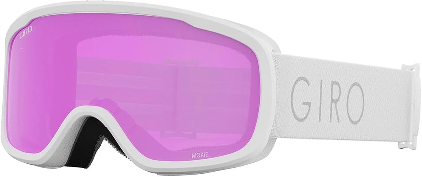 Amazon.com : Giro Moxie Ski Goggles - Snowboard Goggles for Women & Youth - White Core Light Strap with Amber Pink/Yellow Lenses : Sports & Outdoors