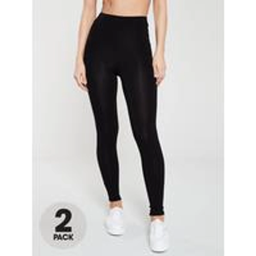 Everyday The Essential 2 Pack High Waist Leggings - Black