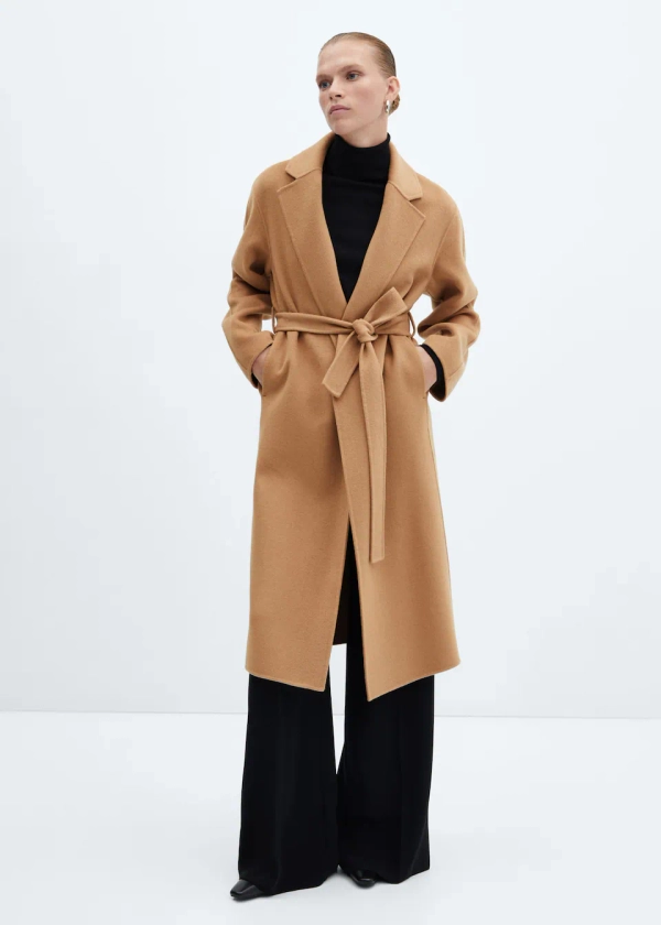 Belt handmade coat - Women | Mango United Kingdom