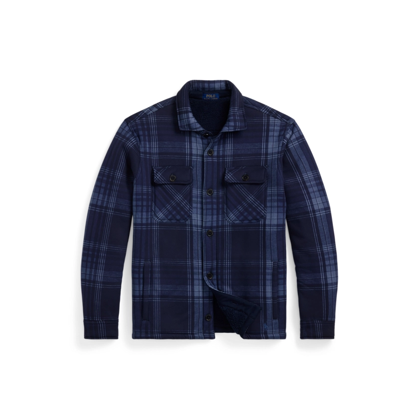 Plaid Fleece Shirt Jacket