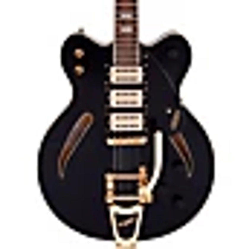 Gretsch Guitars G2627T Streamliner Center Block 3-Pickup Cateye With Bigsby Electric Guitar Black | Guitar Center