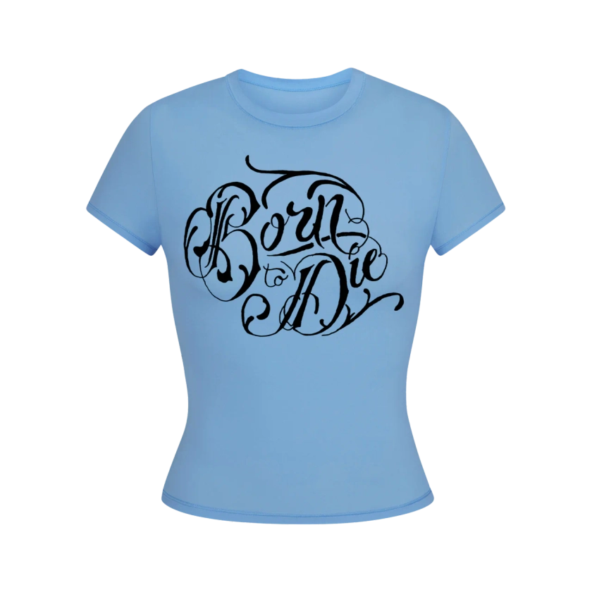 Lana Del Rey - Blue Cropped T-Shirt Born To Die - Recordstore