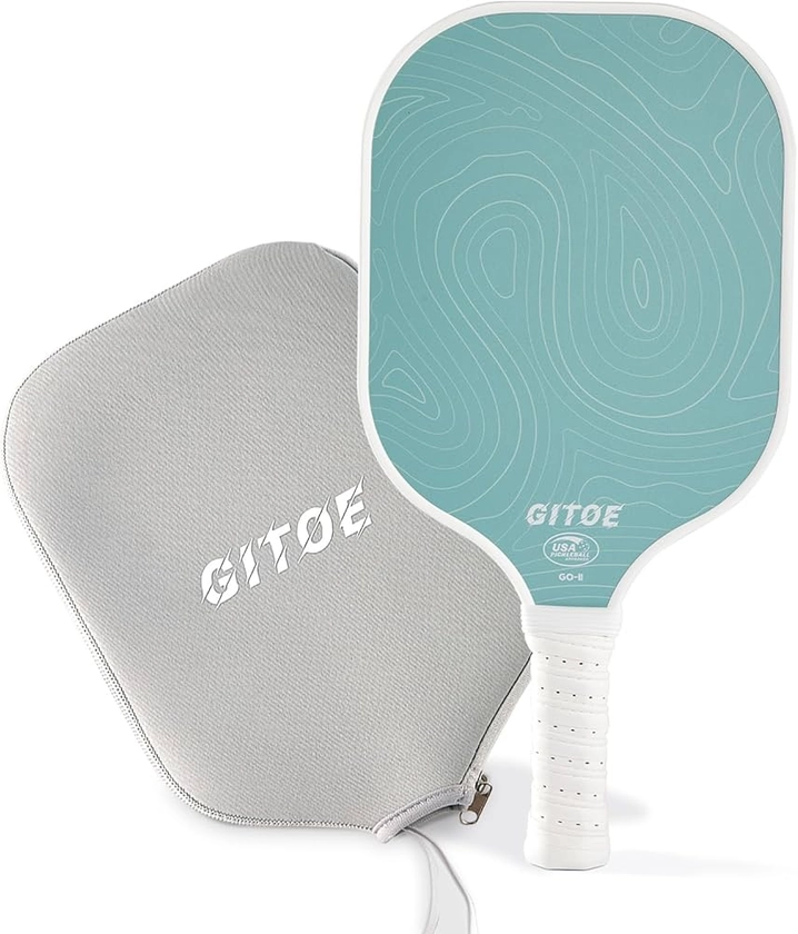 Amazon.com : GITOE Pickleball Paddle, Lightweight Carbon Fiber, USAPA Approved Pickle Ball Single Racket, Polypropylene Honeycomb Core, Comfortable Grip and Paddle Cover, Pickleball Paddles Set Gift for All Ages : Sports & Outdoors