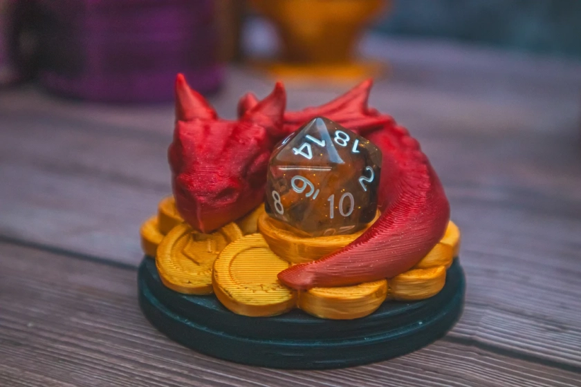 Baby dragon d20 porta dadi guardiano - D e D d20 rpg gioco da tavolo scatola di dadi drago dungeon e draghi